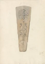 Studie eines Sargdeckels aus einer Kirche in Norfolk